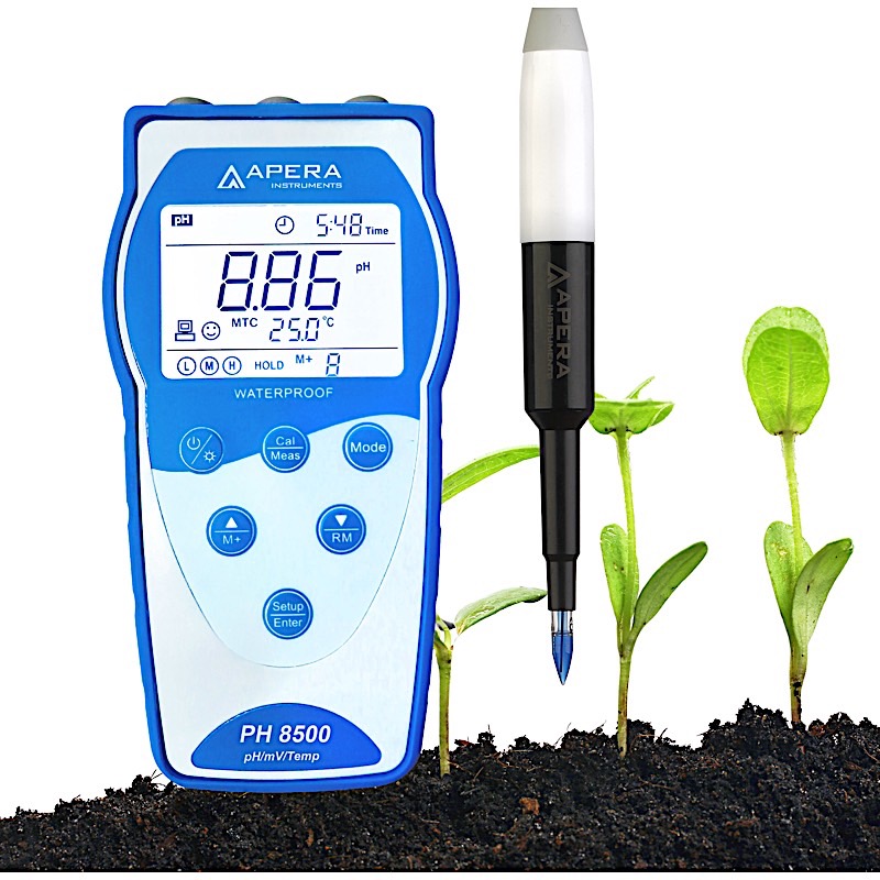 Máy đo pH/mV/nhiệt độ cầm tay trong đất Apera PH8500-SL